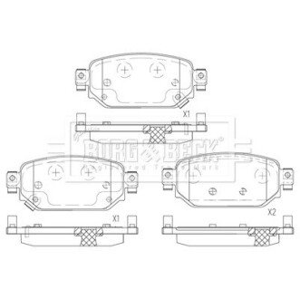 Тормозні (гальмівні) колодки borg & beck BBP2830