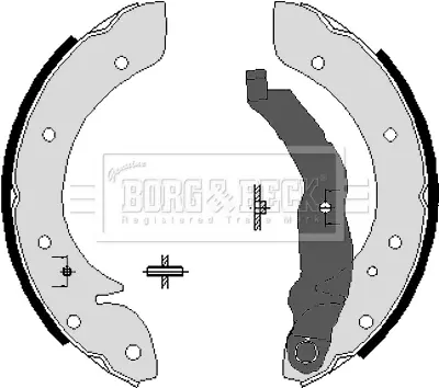Колодки ручного (стоячого) гальма BORG & BECK BBS6198 (фото 1)