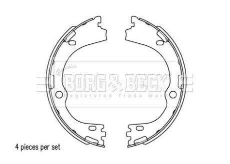 Колодки ручного (стоячого) тормоза borg & beck BBS6531