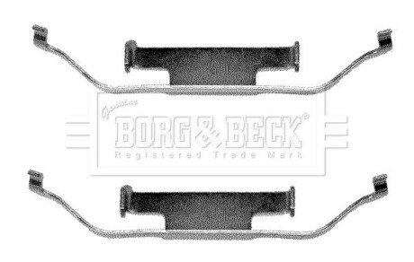 Ремкомплект гальмiвних колодок borg & beck BBK1012