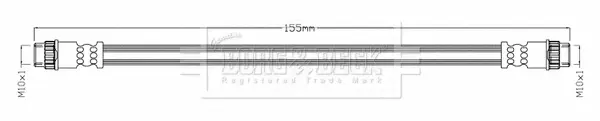 Шланг тормозной задний BORG & BECK BBH8690