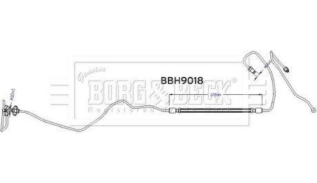 Шланг тормозной задний borg & beck BBH9018 на Ситроен Берлинго b9