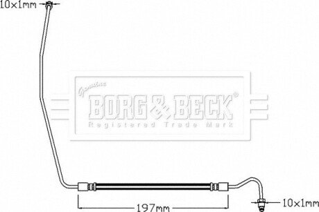 Тормозной шланг borg & beck BBH8327