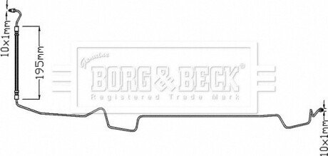 Гальмівний шланг borg & beck BBH8328 на Рено Сценик 2