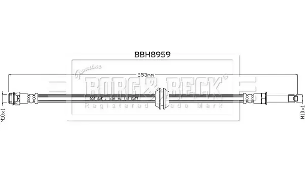 Гальмівний шланг BORG & BECK BBH8959 (фото 1)
