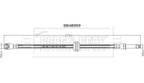 Гальмівний шланг BORG & BECK BBH8959