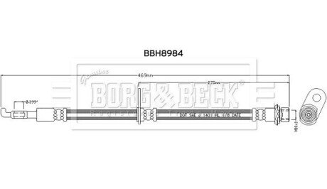 Гальмівний шланг borg & beck BBH8984