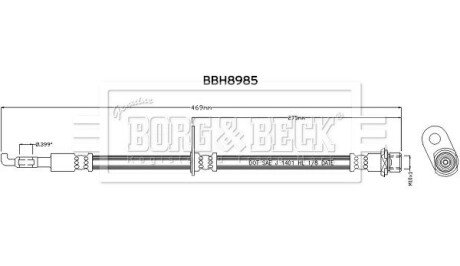 Гальмівний шланг borg & beck BBH8985