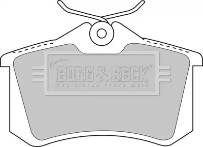 Тормозні (гальмівні) колодки BORG & BECK BBP1512 (фото 1)