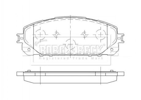 Тормозные колодки borg & beck BBP2485