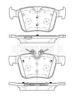 Тормозные колодки borg & beck BBP2516