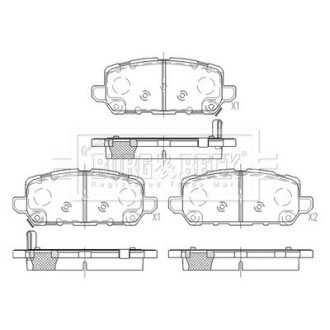 Тормозные колодки borg & beck BBP2607