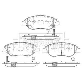 Тормозні (гальмівні) колодки borg & beck BBP2615