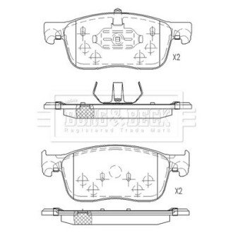 Тормозні (гальмівні) колодки borg & beck BBP2634