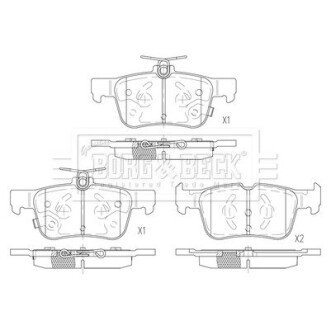 Тормозные колодки borg & beck BBP2823