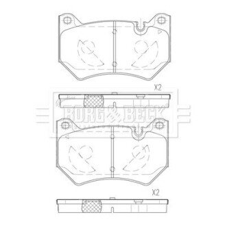 Тормозні (гальмівні) колодки borg & beck BBP2825