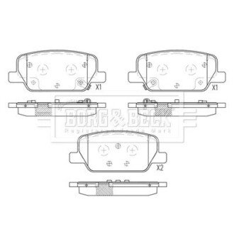 Тормозные колодки borg & beck BBP2854