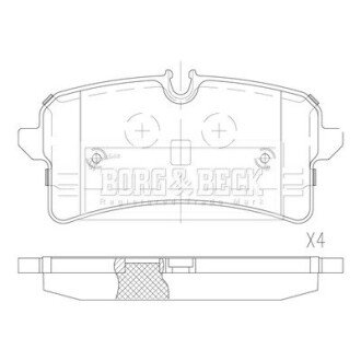 Тормозні (гальмівні) колодки borg & beck BBP2868