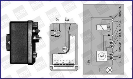 Реле (блок) свічок розжарювання borgWarner GR054