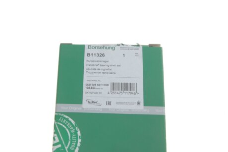 Вкладиші корінні 10 шт (OE) 06B105561+06B105591 borsehung B11326