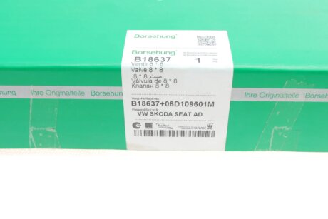 Клапан впускний (к-кт 8*8) borsehung B18637