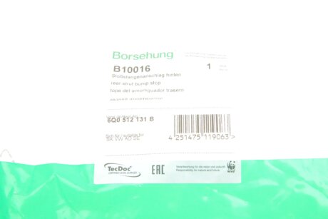 Отбойник заднего амортизатора borsehung B10016