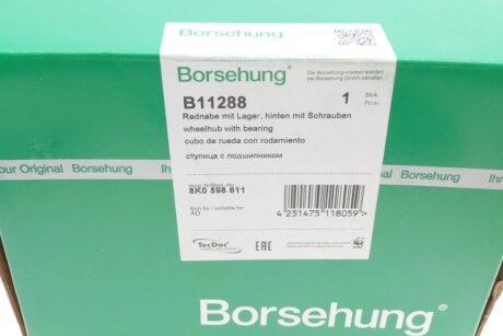 Подшипник задней ступицы borsehung B11288