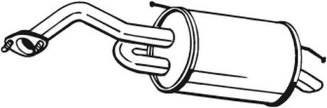 Задній. глушник,випускна сист. bosal 128001