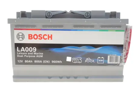 Акумулятор 12В/80/800/22,76кг bosch 0092LA0090