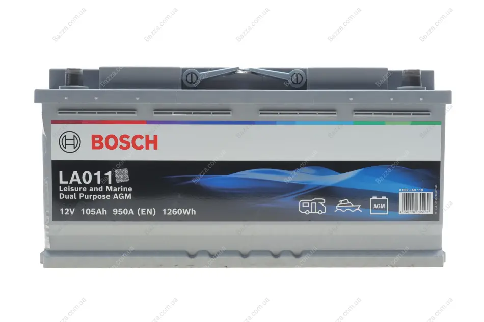 Акумулятор 12В/105/950/29,4кг Bosch 0092LA0110 (фото 1)
