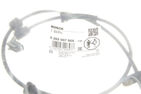 Датчик частоты вращения кол. bosch 0265007905