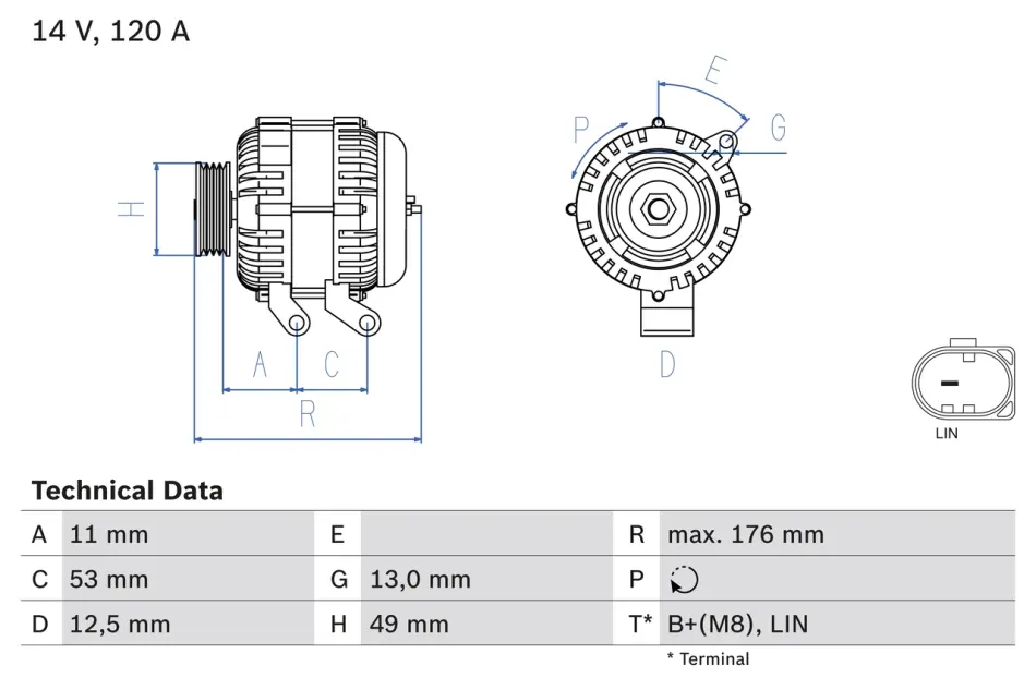 Генератор bosch 0986082220