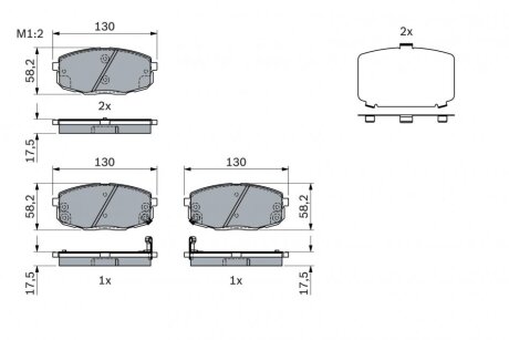 Тормозные колодки bosch 0986424393