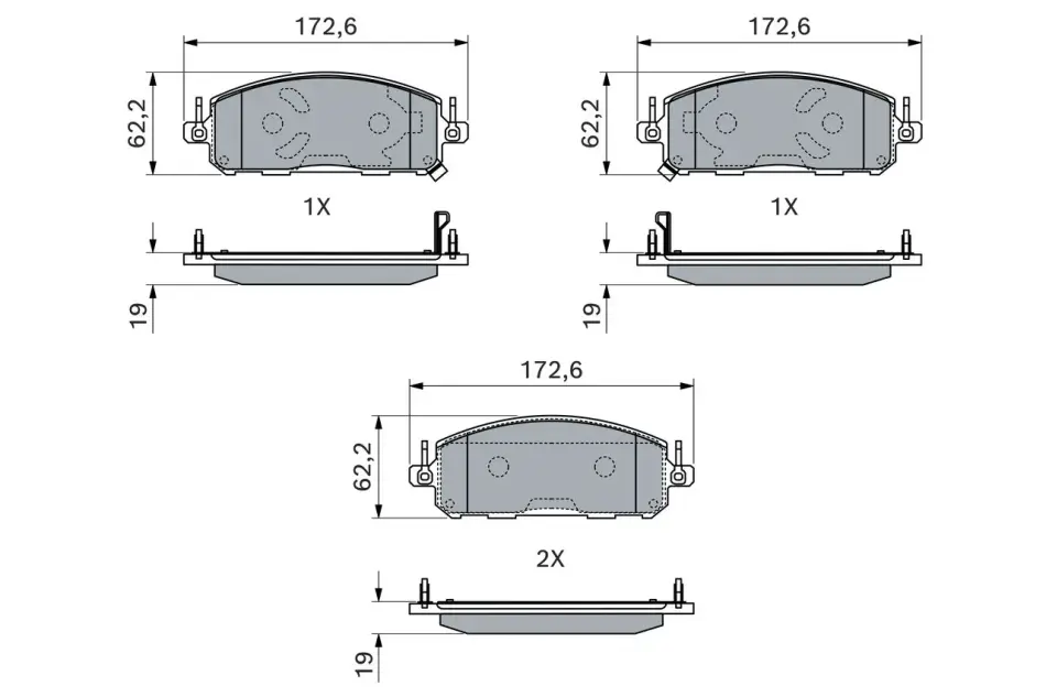 Тормозные колодки bosch 0986460223