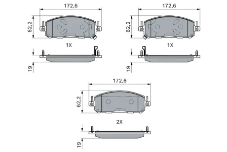 Тормозные колодки bosch 0986460223