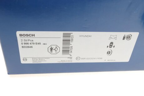 Гальмівний диск bosch 0986479E45