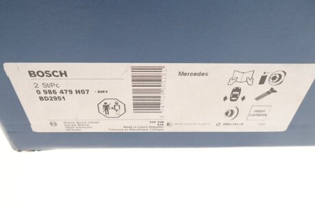 ГАЛЬМІВНИЙ ДИСК bosch 0986479H07