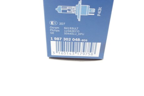 Автолампа (12V 60/55W H4 LONGLIFE DAYTIME картон) bosch 1987302048