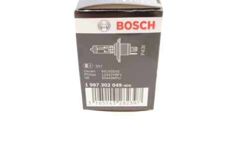 Автолампа (12V 60/55W H4 Plus 60 картон) bosch 1987302049