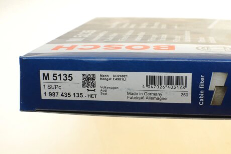 Фільтр салону bosch 1987435135