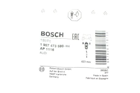 Датчик зносу гальмівних колодок bosch 1987473598