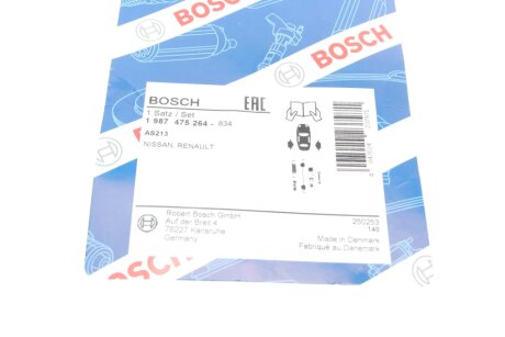 Монтажний к-кт гальмівних колодок bosch 1987475264