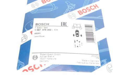 Монтажний к-кт гальмівних колодок bosch 1987475302