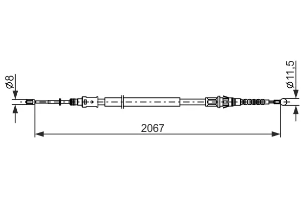BOSCH CITROEN Трос ручн. гальма задн. лівий C4 II 09- bosch 1987482869
