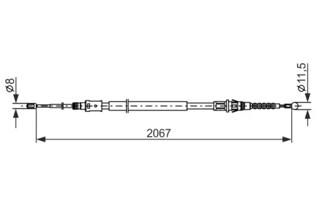BOSCH CITROEN Трос ручн. гальма задн. лівий C4 II 09- bosch 1987482869 Пежо 308