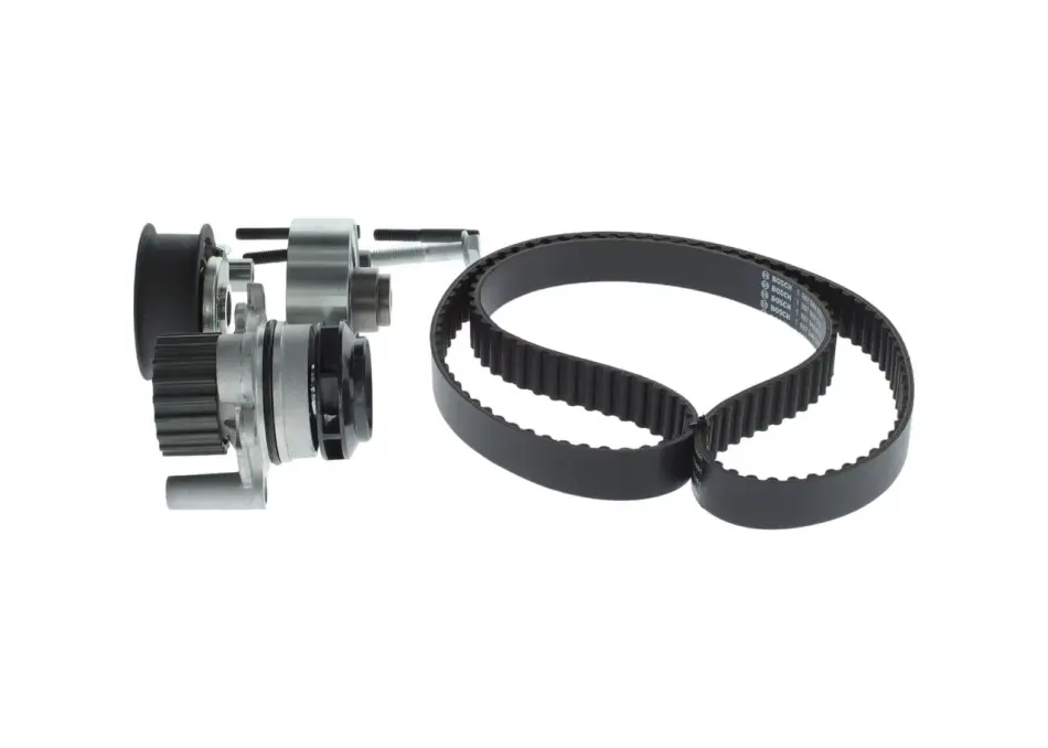 BOSCH К-т ГРМ з помпою! (помпа + рем. + 4шт. ролика + кріплення) AUDI A3 1,9TDI 96-01 VW 1,9TDI/SDI: Golf IV, Polo SKODA SEAT bosch 1987945343