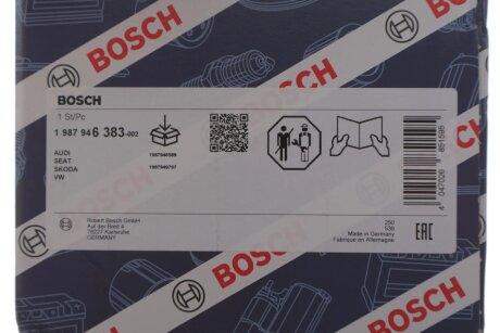 К-кт. грм. (ремінь + 3 ролика + перемикається помпа з датчиком + кріплення) Audi A1/3/4/5/6, Q2/3/5, Skoda Octavia III, Rapid, SuperB III, Arteon, Caddy IV, Golf VI,VII, Passat, Tiguan, Sharan, T 6 1.6/2.0TDI 12- bosch 1987946383