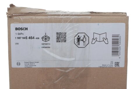 К-кт. ГРМ (помпа + 2шт.рем.+ 3шт.ролик+кріплення) Golf IV, Polo SKODA bosch 1987946464