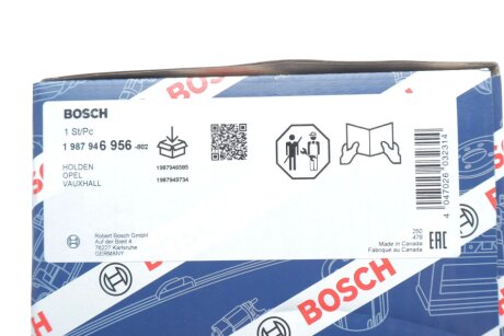 OPEL Комплект ГРМ (помпа + ремінь + 2 ролика + кріпл.) ASTRA G, ASTRA H 00- bosch 1987946956