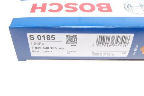 ПОВІТРЯНИЙ ФІЛЬТР bosch F026400185